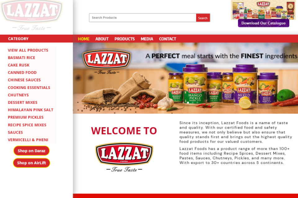 LazzatFoods Project Preview
